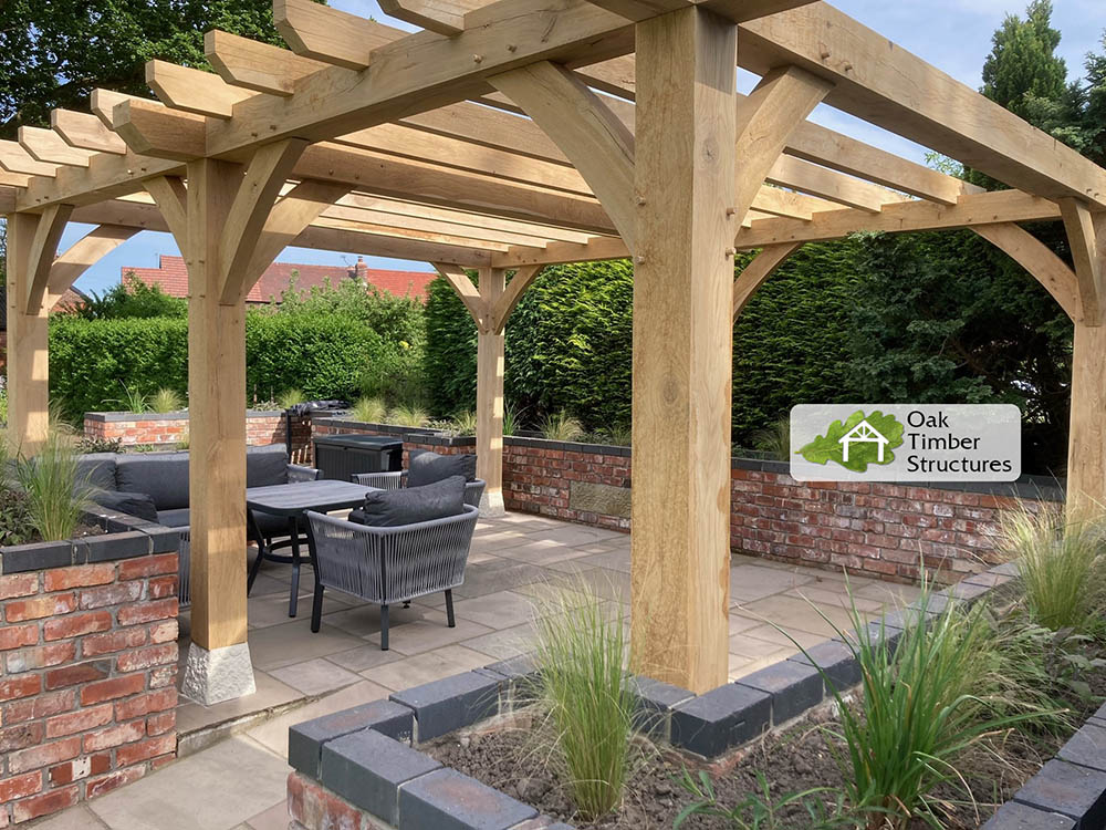 Solid Oak Pergolas - Oak Timber Structures